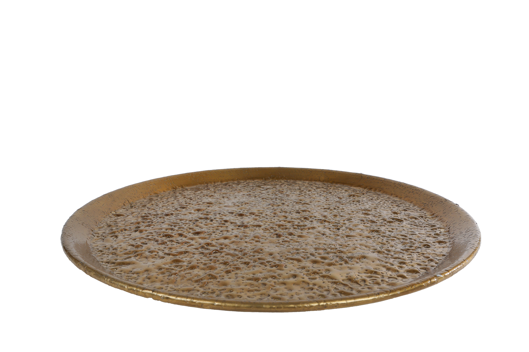 Dienblad Jef L antiek aluminium 35x35x1,7cm - goud