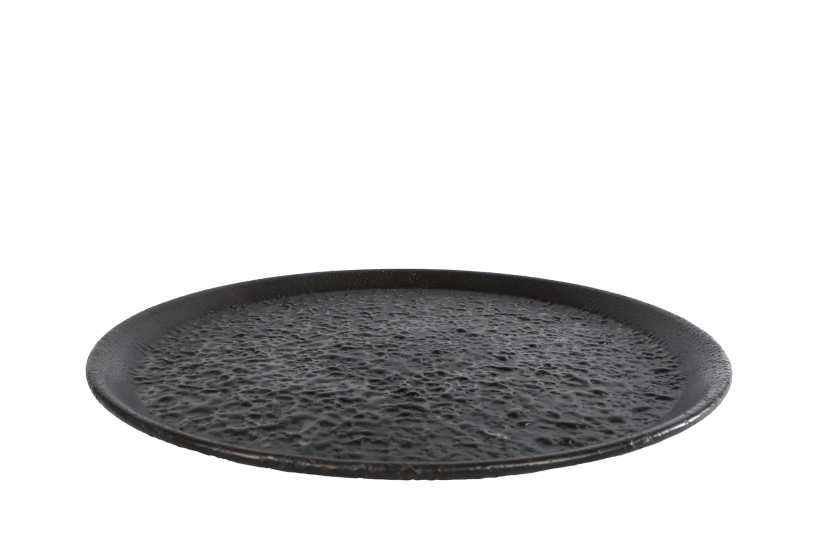 Dienblad Jef L antiek aluminium 35x35x1,7cm - grijs