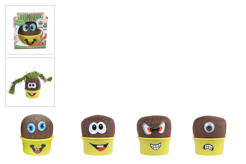 Grasvriendjes mini monsters 7,5x7,5cm 4ass