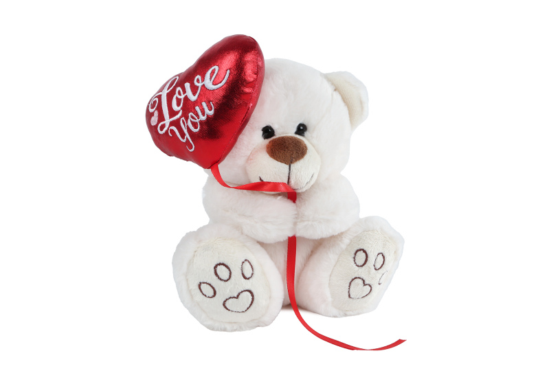 Take Me Home Beer met ballonhart pluche 20cm 2 assorti