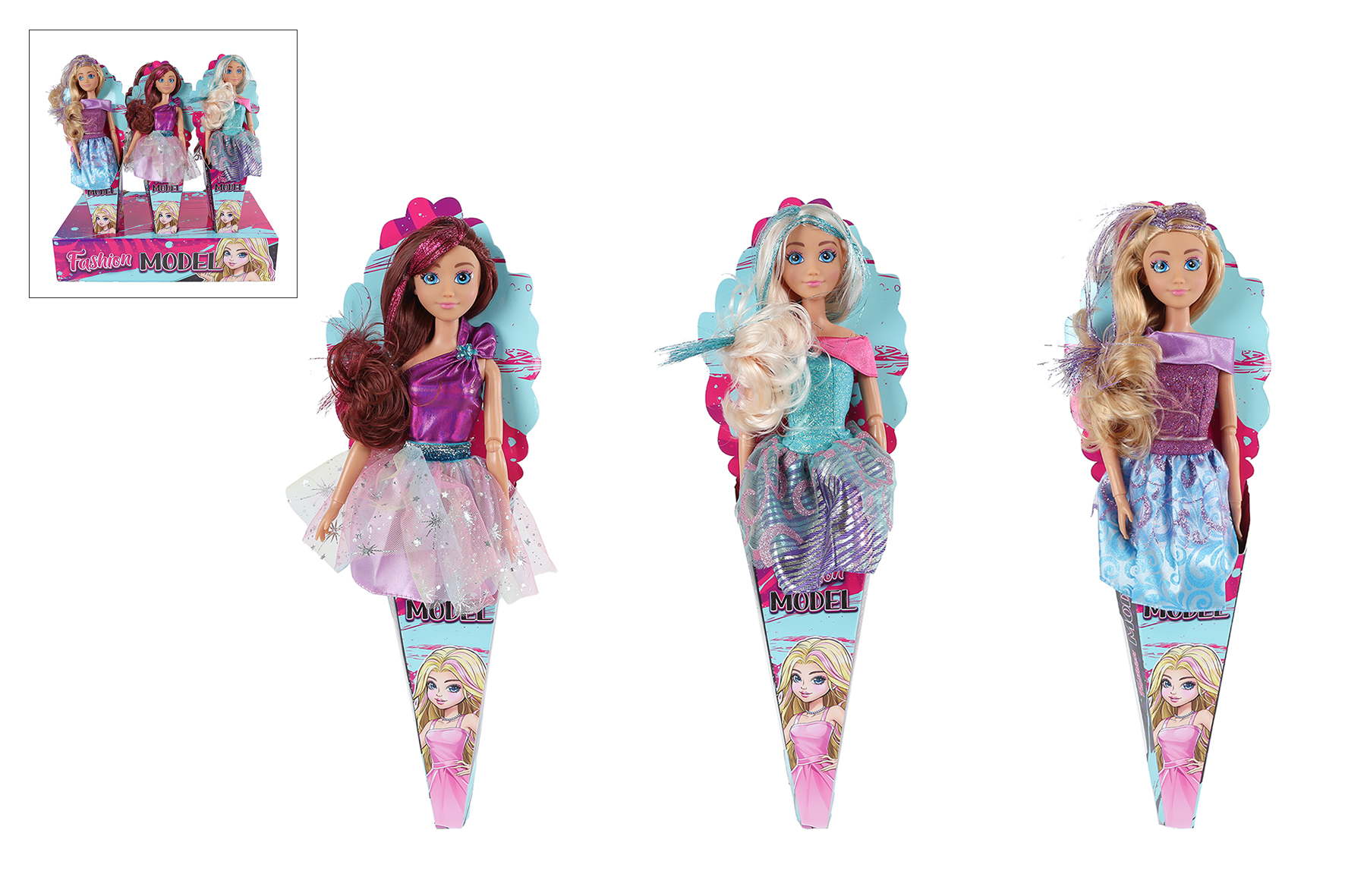 Pop Fashion Model modejurk 29cm 3 assorti