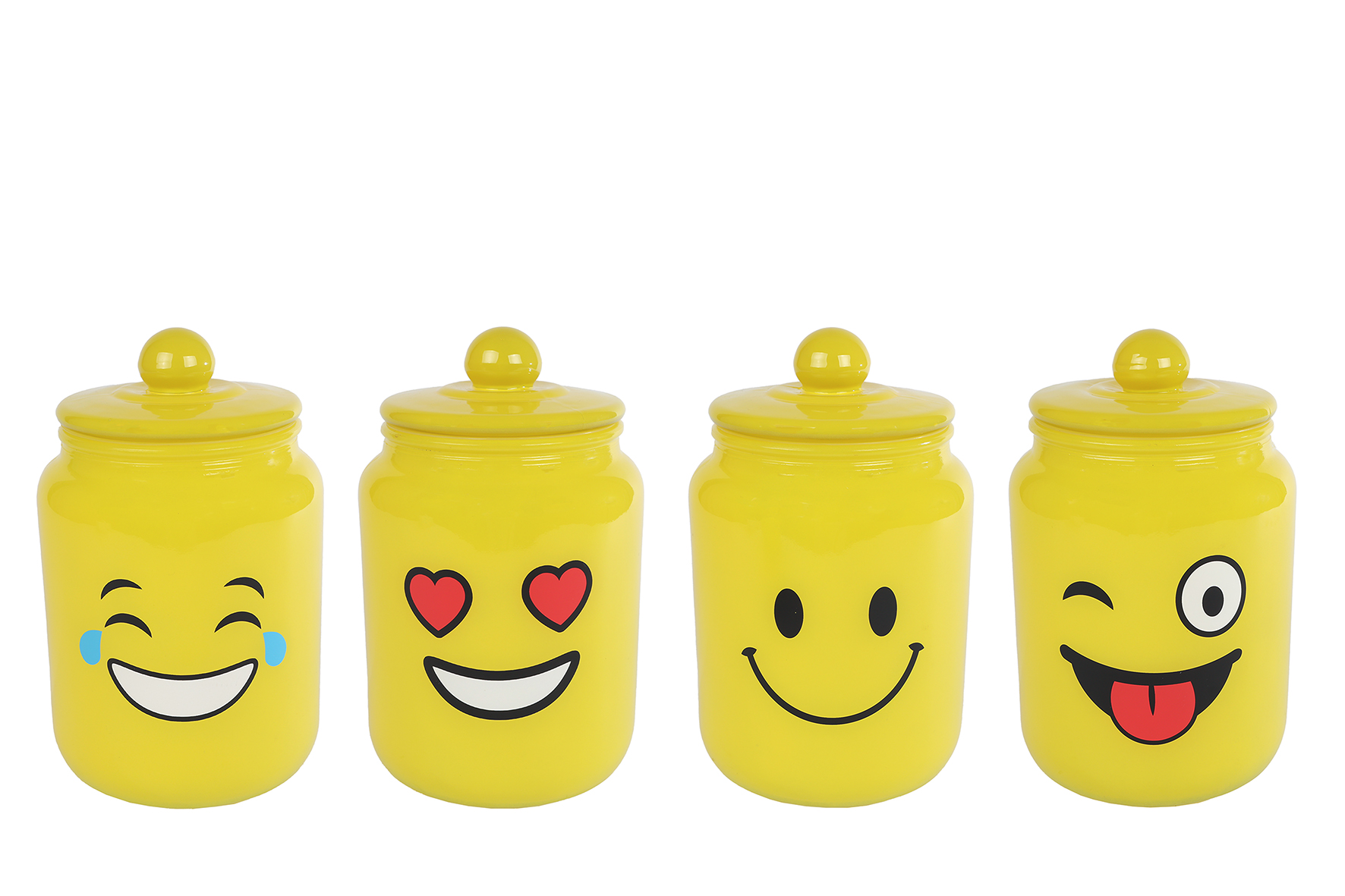 Voorraadpot glas Smile 225x135x135cm assorti