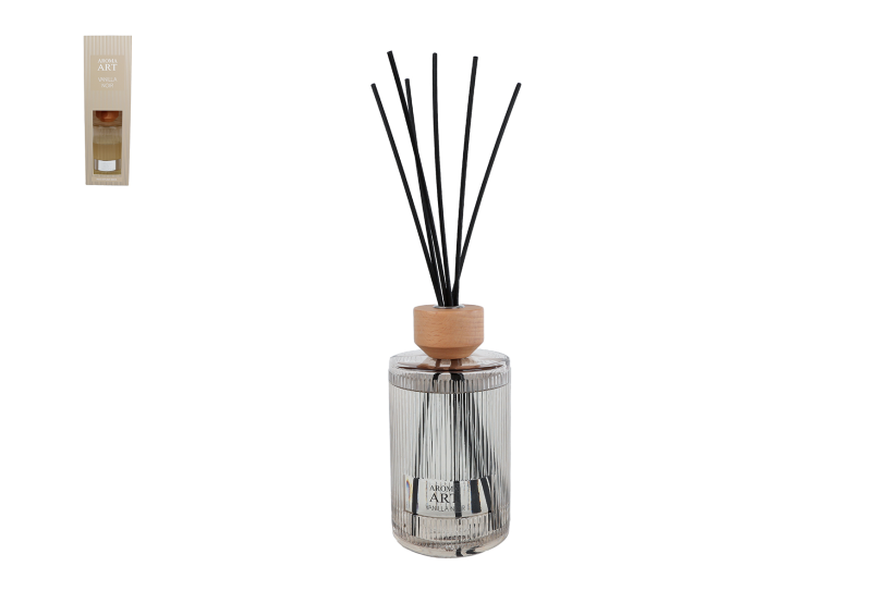 Diffuserset Aroma Art vanilla 800ml amber glas 23x23x39cm