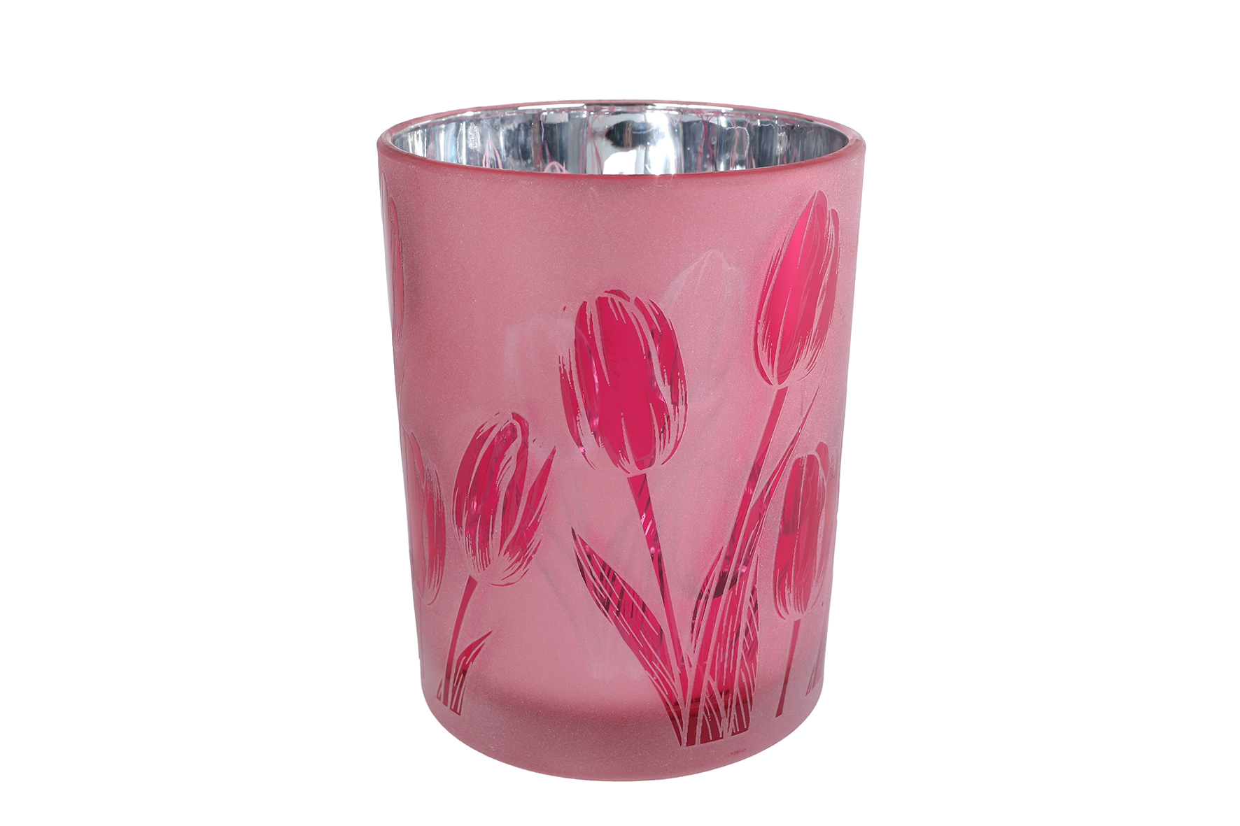 Theelichth Tulip M ass kleur a3 glas 10x10x12,5cm