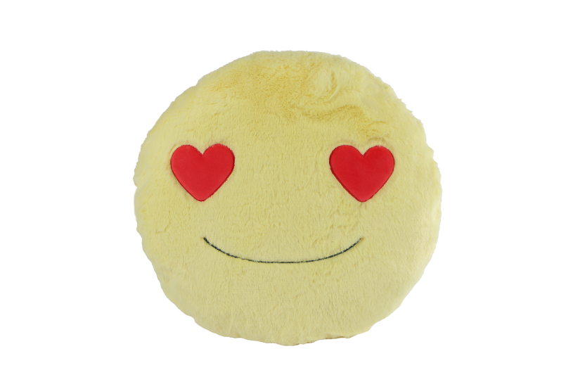 Pluche kussen Smile 36x36x10cm assorti