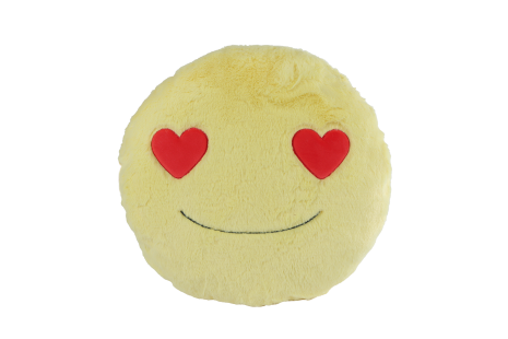 Pluche kussen Smile 36x36x10cm assorti