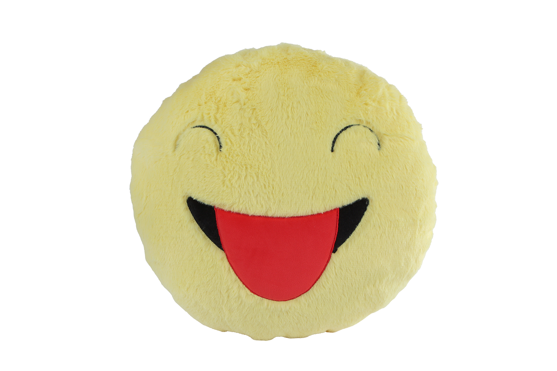 Pluche kussen Smile 36x36x10cm assorti