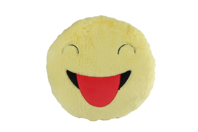 Pluche kussen Smile 36x36x10cm assorti
