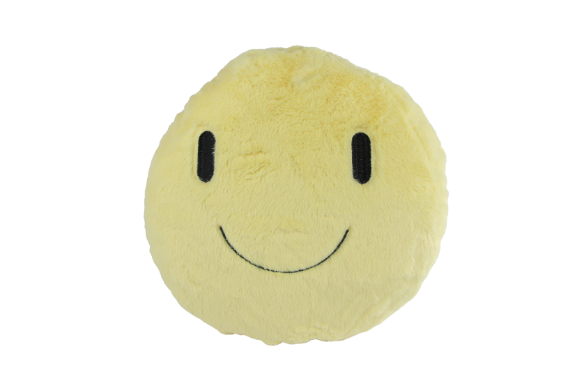 Pluche kussen Smile 36x36x10cm assorti