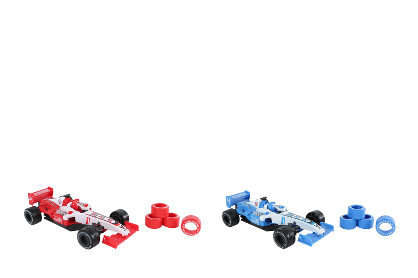2-Play formula race auto 17cm incl. extra banden 2 assorti