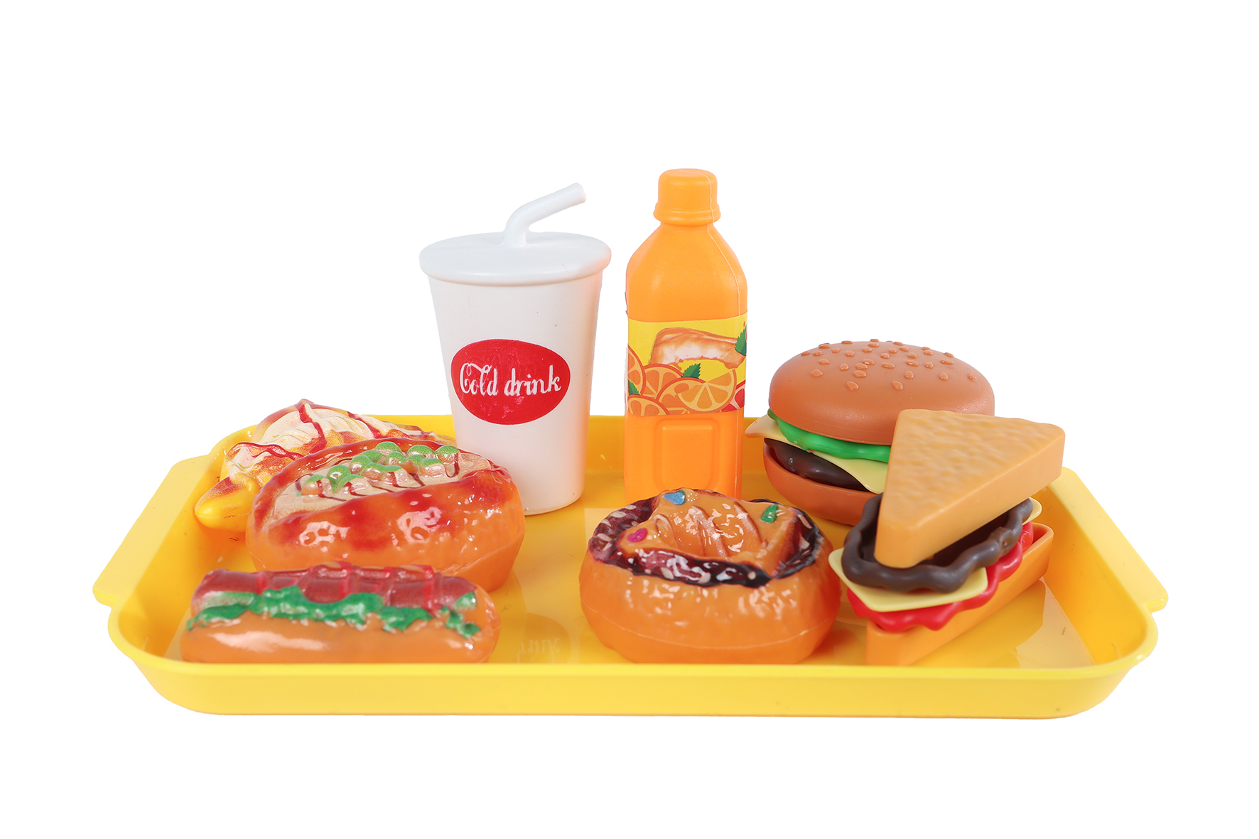 Speelset fastfood Mini Menu 8/9 delig 4ass 10x16,5cm