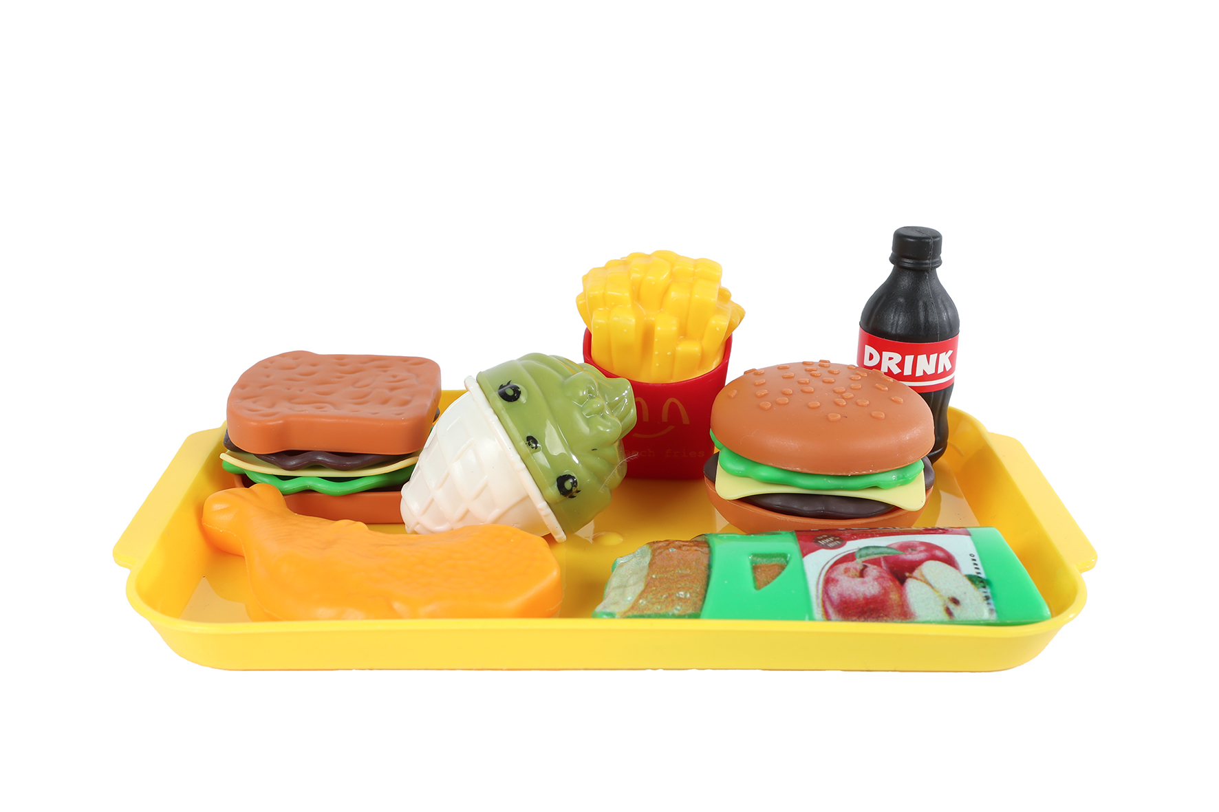 Speelset fastfood Mini Menu 8/9 delig 4ass 10x16,5cm