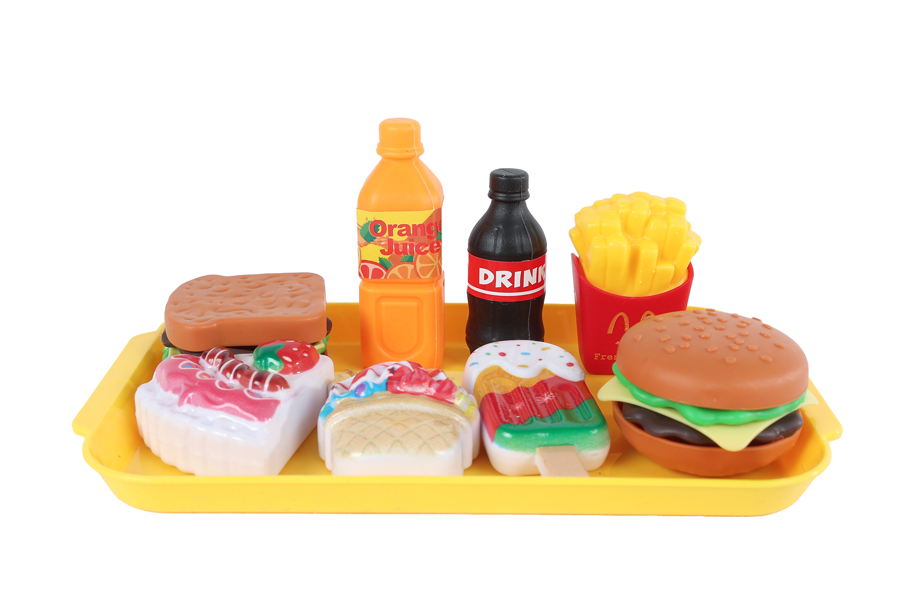 Speelset fastfood Mini Menu 8/9 delig 4ass 10x16,5cm