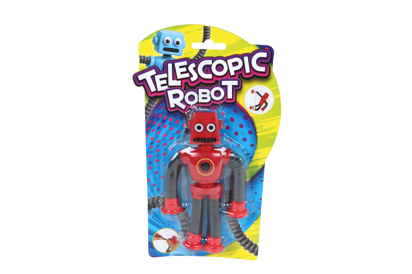 Robot telescopisch met zuignappen 15cm-27,5cm 4 assorti