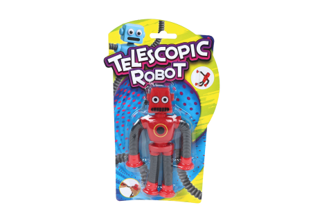 Robot telescopisch met zuignappen 15cm-27,5cm 4 assorti