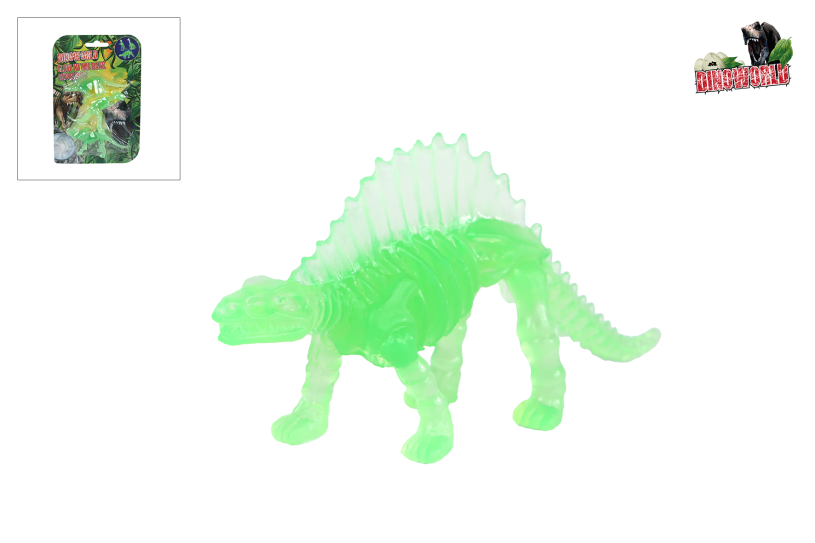 DinoWorld 3D dinosaurus glow in the dark 3 stuks assorti