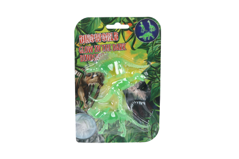 DinoWorld 3D dinosaurus glow in the dark 3 stuks assorti