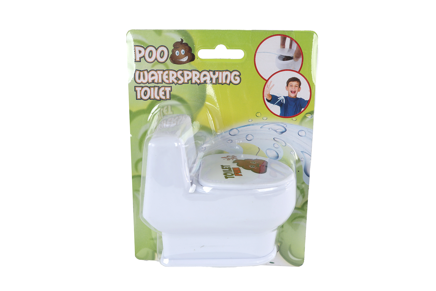 Poo toilet met drol waterspuitend 10cm