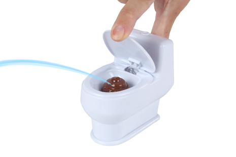 Poo toilet met drol waterspuitend 10cm