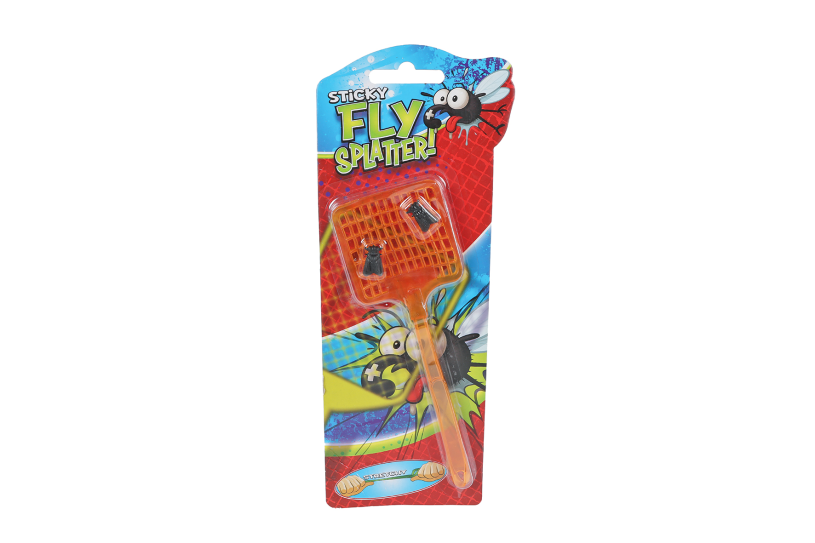 Sticky vliegenmepper met vliegen 3ass 24cm