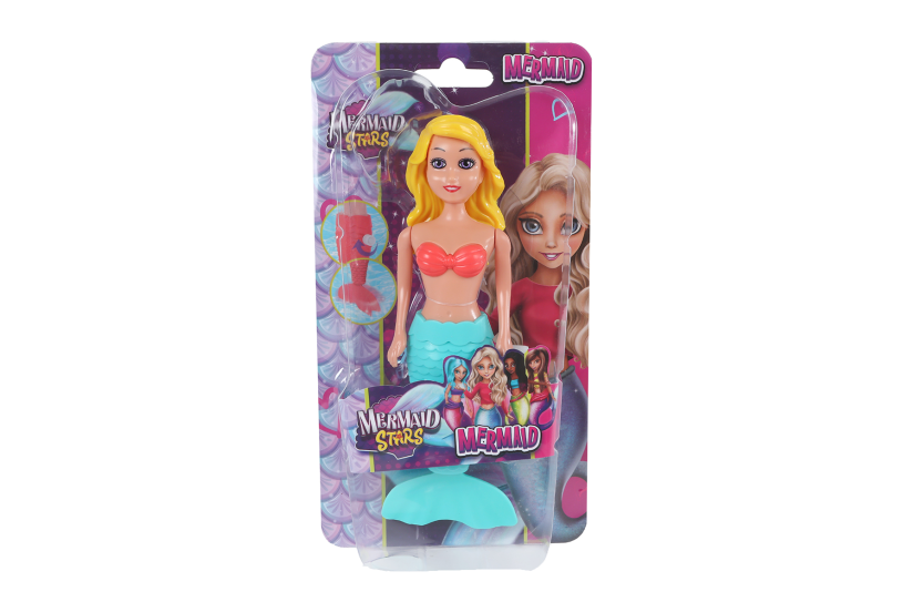 Mermaid Stars zeemeermin met opwindfunctie 18,5cm 6 assorti