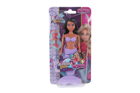 Mermaid Stars zeemeermin met opwindfunctie 18,5cm 6 assorti