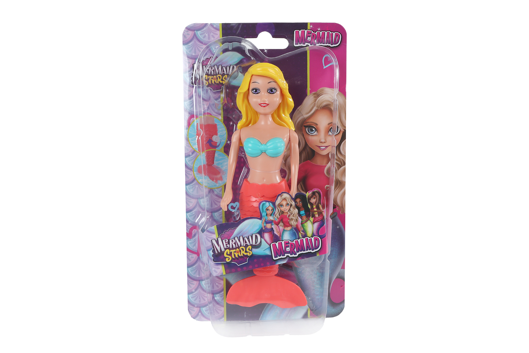 Mermaid Stars zeemeermin met opwindfunctie 18,5cm 6 assorti