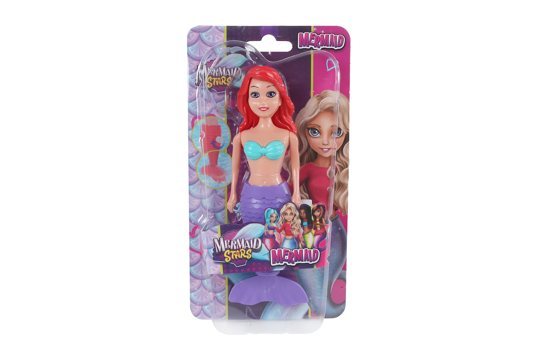 Mermaid Stars zeemeermin met opwindfunctie 18,5cm 6 assorti