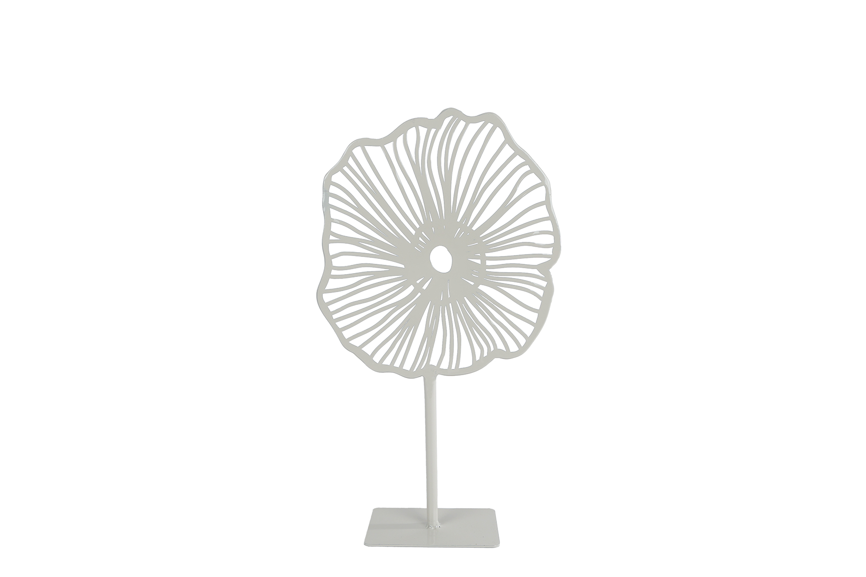 Sculptuur Aoife S op standaard off-white metaal 17x6x31cm