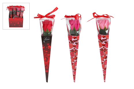 Roos Love 26cm assorti in display
