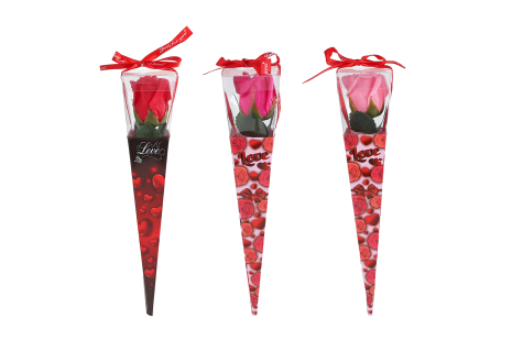 Roos Love 26cm assorti in display