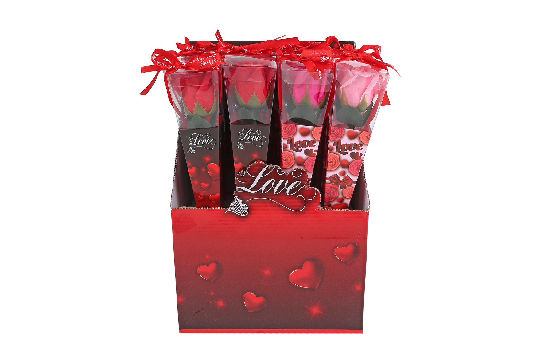 Roos Love 26cm assorti in display