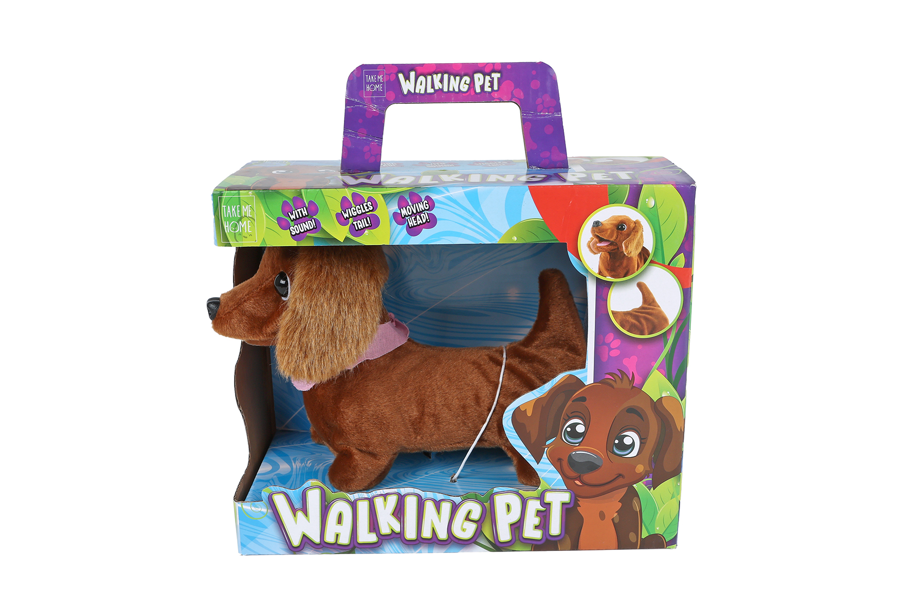 Take Me Home loophond teckel 19cm diverse functies B/O