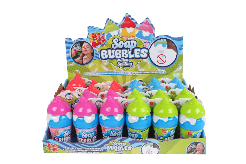 Bellenblaas ijsje anti-morsen 40ml 4ass 12cm