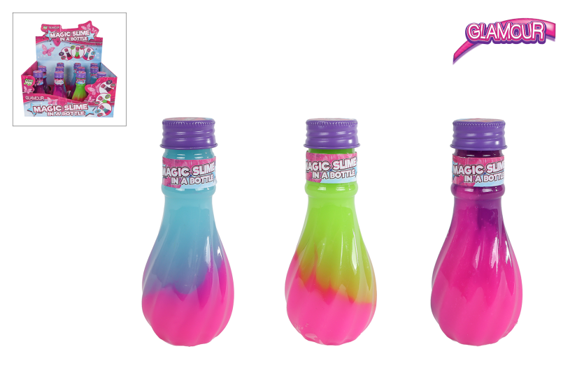 Glamour Super Goo magische toverfles slijm 120gram 13cm