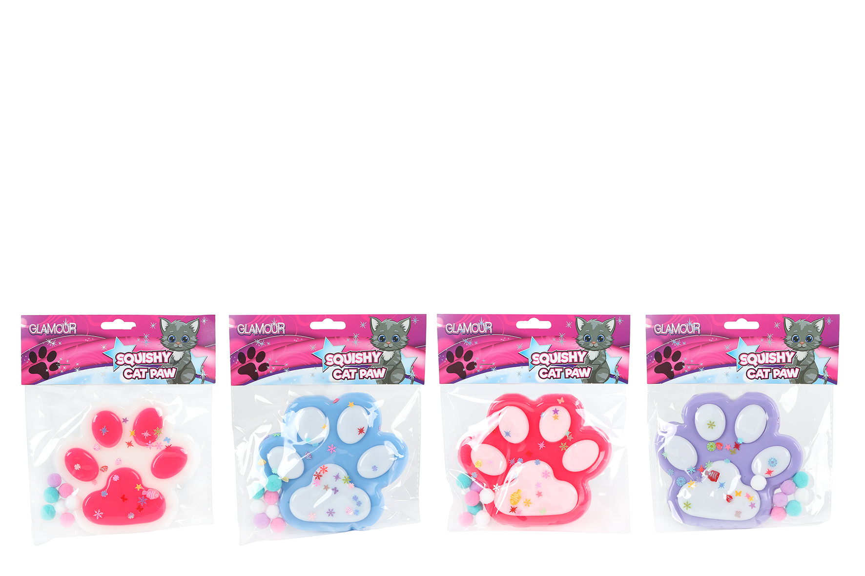 Glamour Squishy mega kattenpoot 4ass 12,5cm