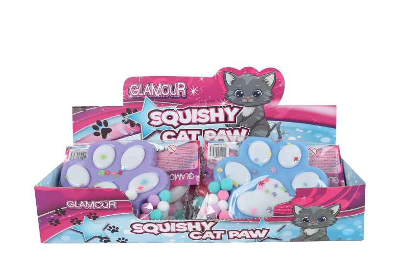 Glamour Squishy mega kattenpoot 4ass 12,5cm