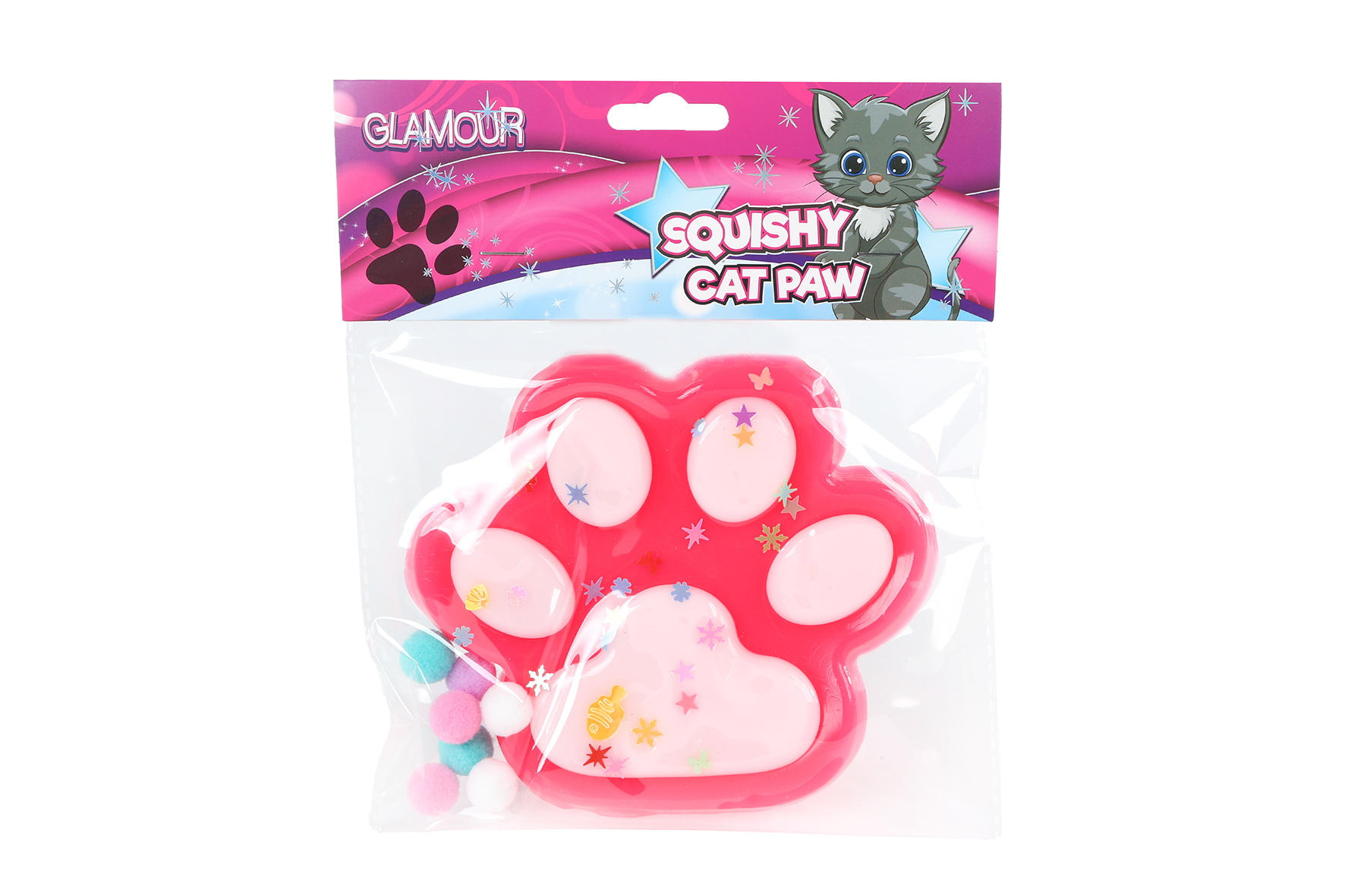 Glamour Squishy mega kattenpoot 4ass 12,5cm