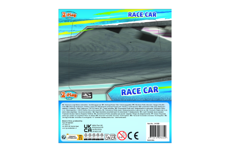 2-Play formula race auto die cast free wheel 3ass kleur 13cm