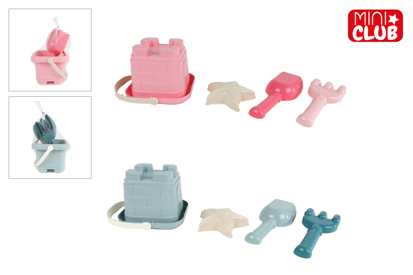 Mini Club emmerset kasteel 4dlg pastel 2ass kleur 12x11x17cm