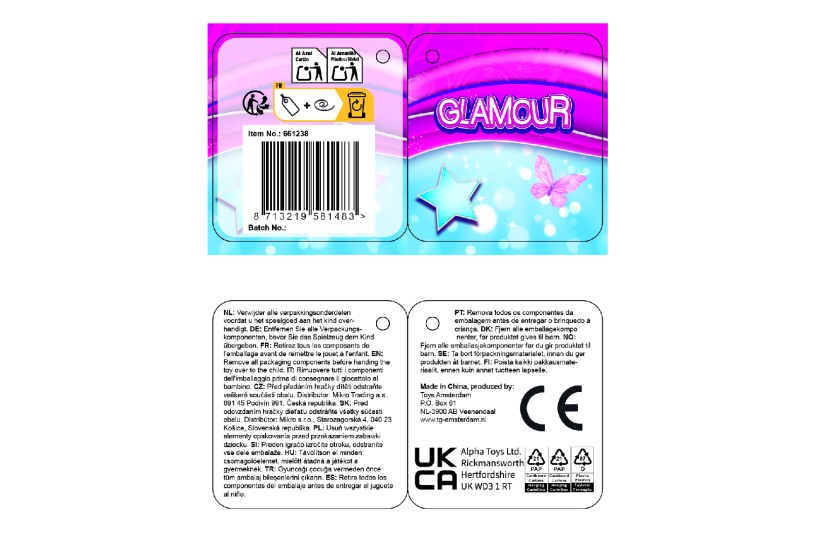 Glamour lippenstift pluche 2ass 10cm