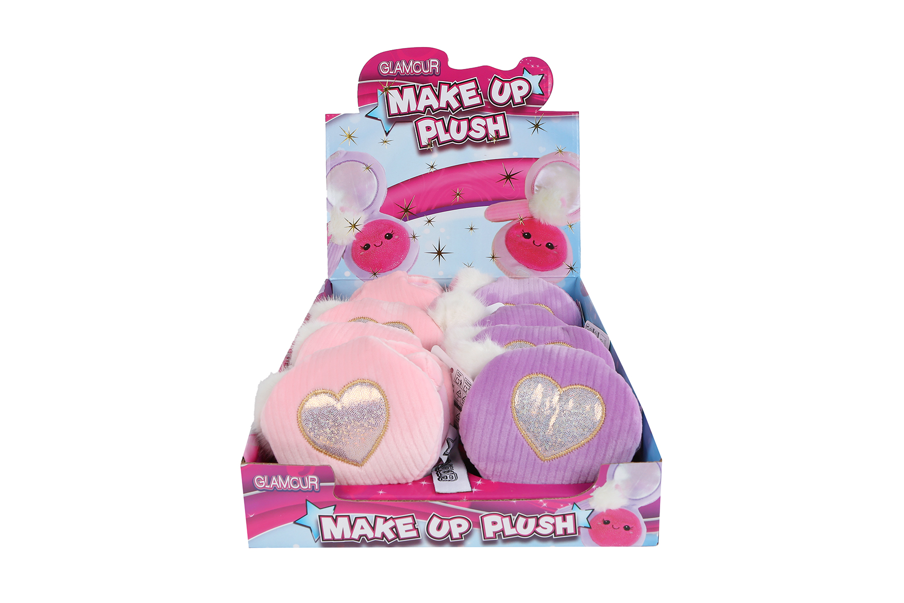 Glamour poederdoos pluche 2ass 10cm