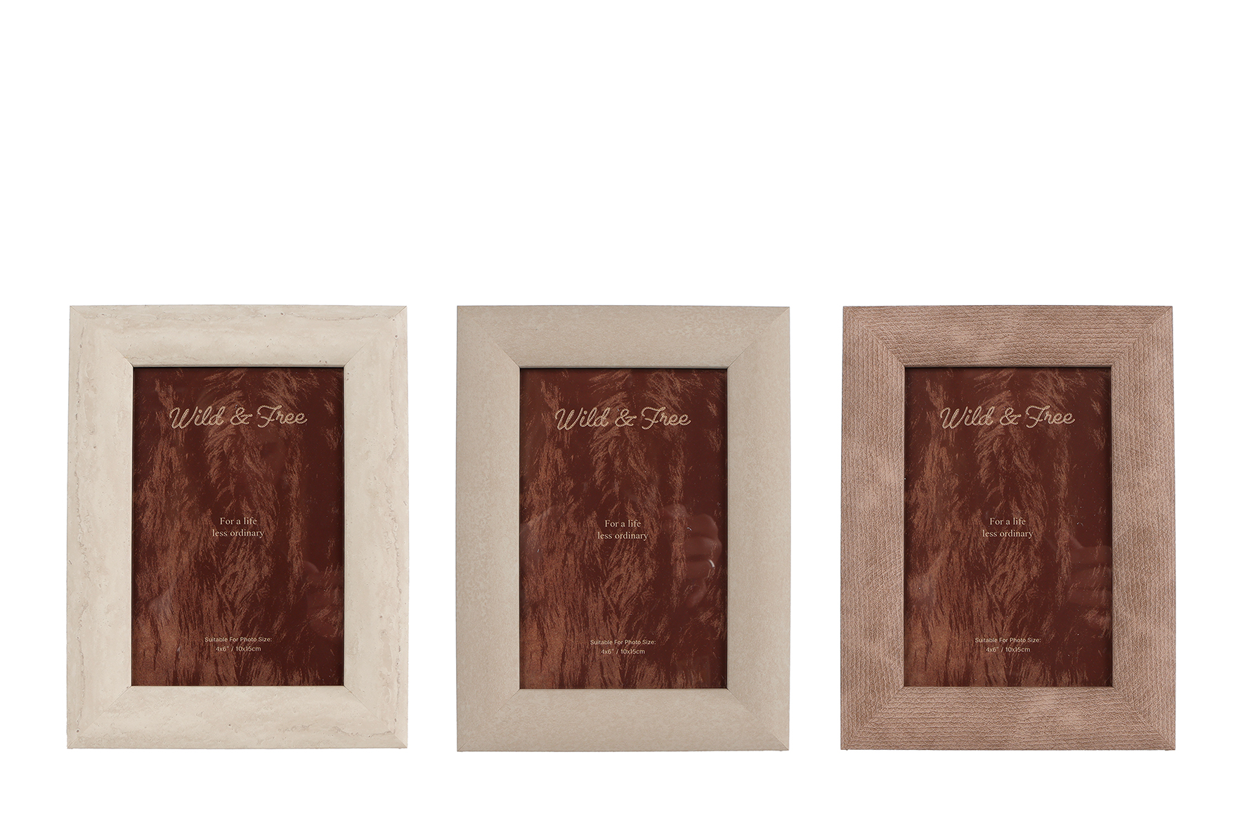 Fotolijst Berber 10x15cm polystone 3 assorti