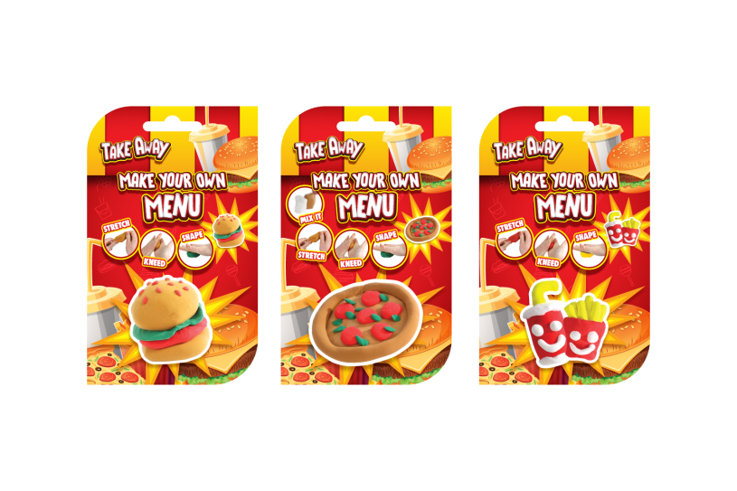Take Away boterputty maak je eigen fastfood figuren 3ass