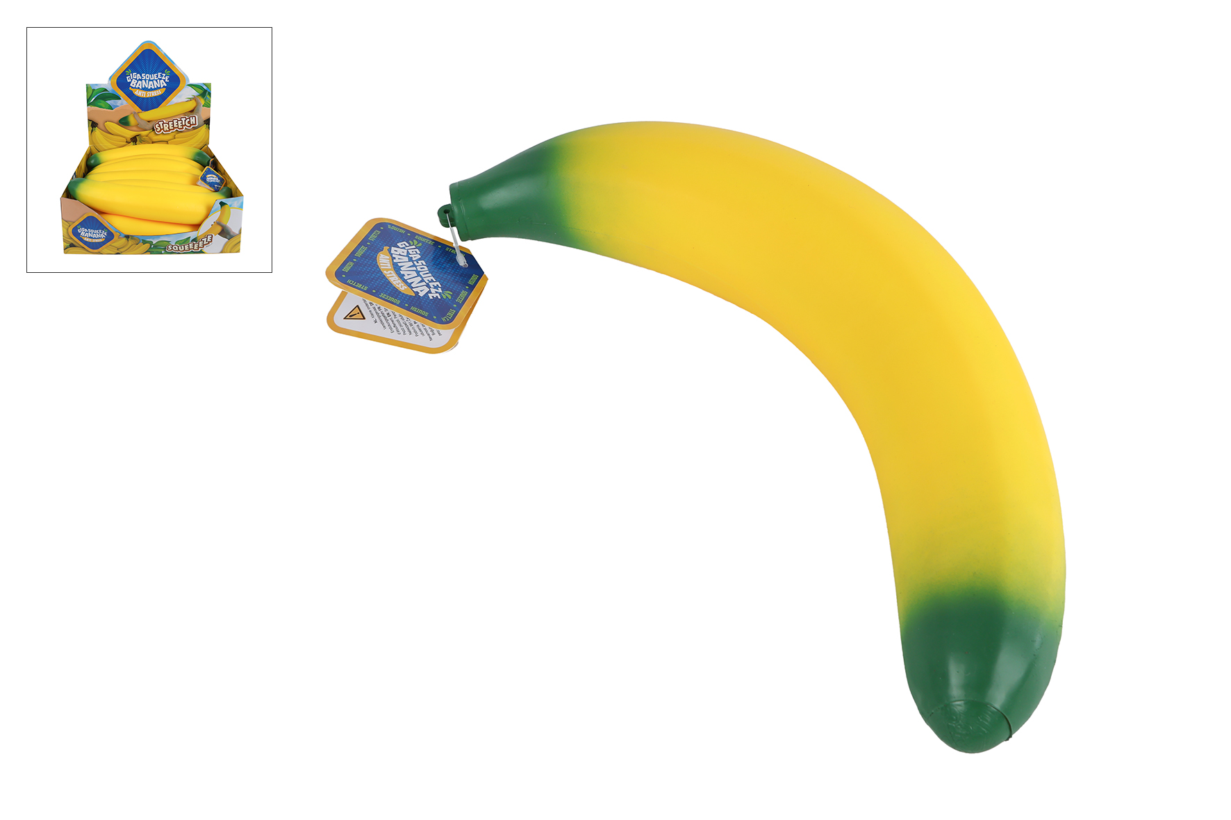Jumbo Squeeze banaan anti-stress 37cm