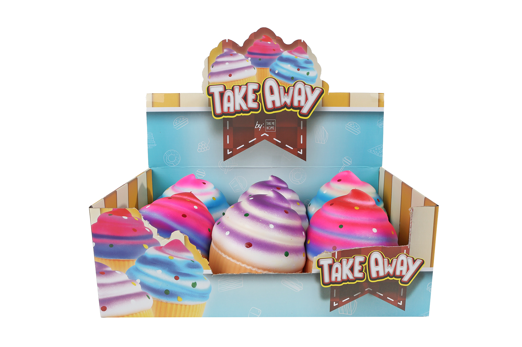 Take Away Jumbo cupcake squeeze 3ass 11cm