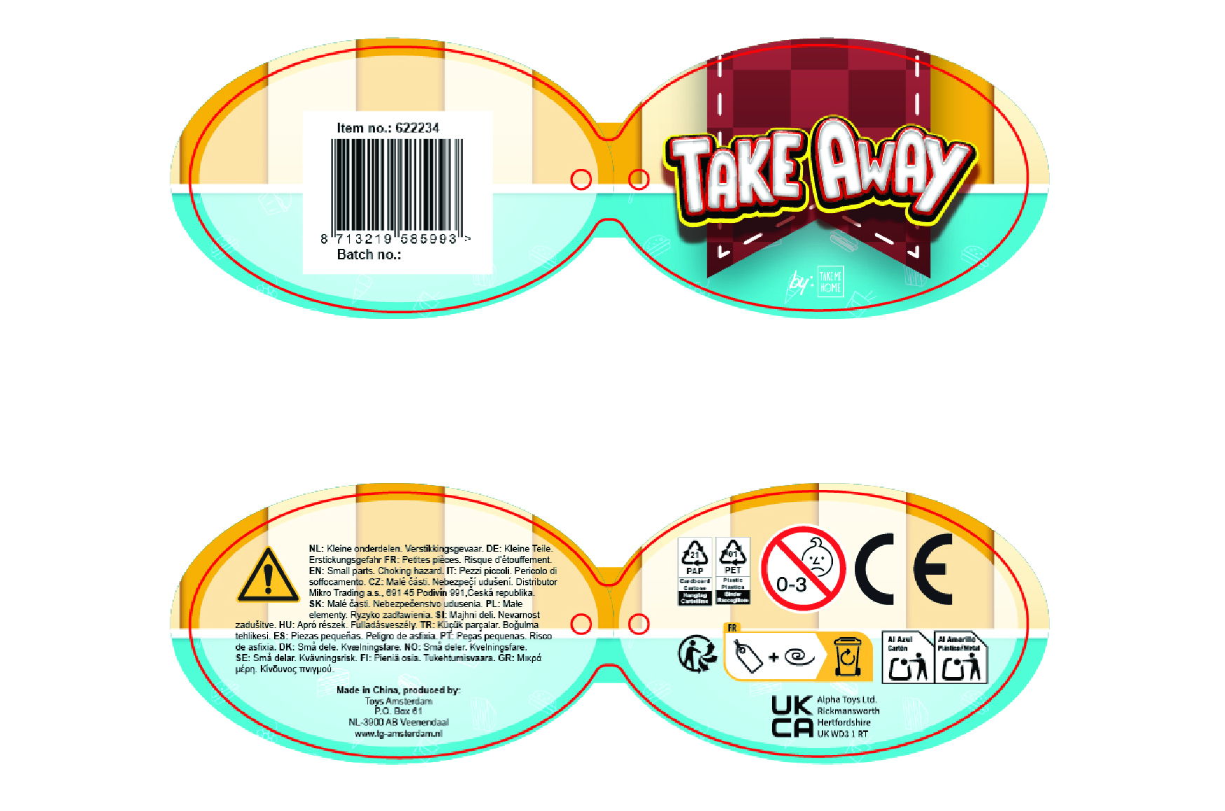 Take Away Jumbo cupcake squeeze 3ass 11cm