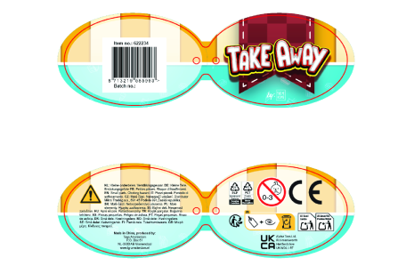 Take Away Jumbo cupcake squeeze 3ass 11cm