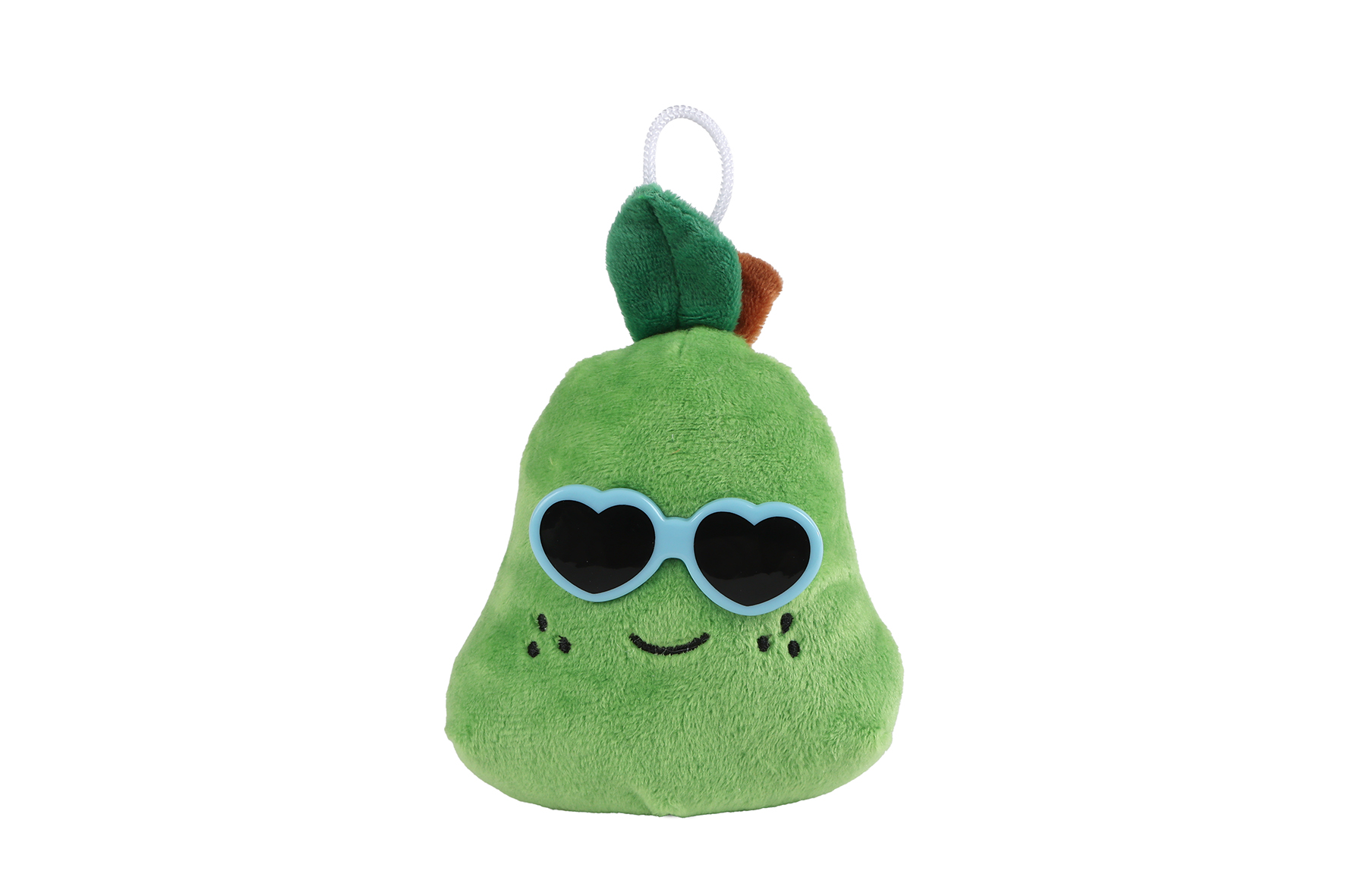 Fluffy Menu fruit pluche met zonnebril 4ass 6cm