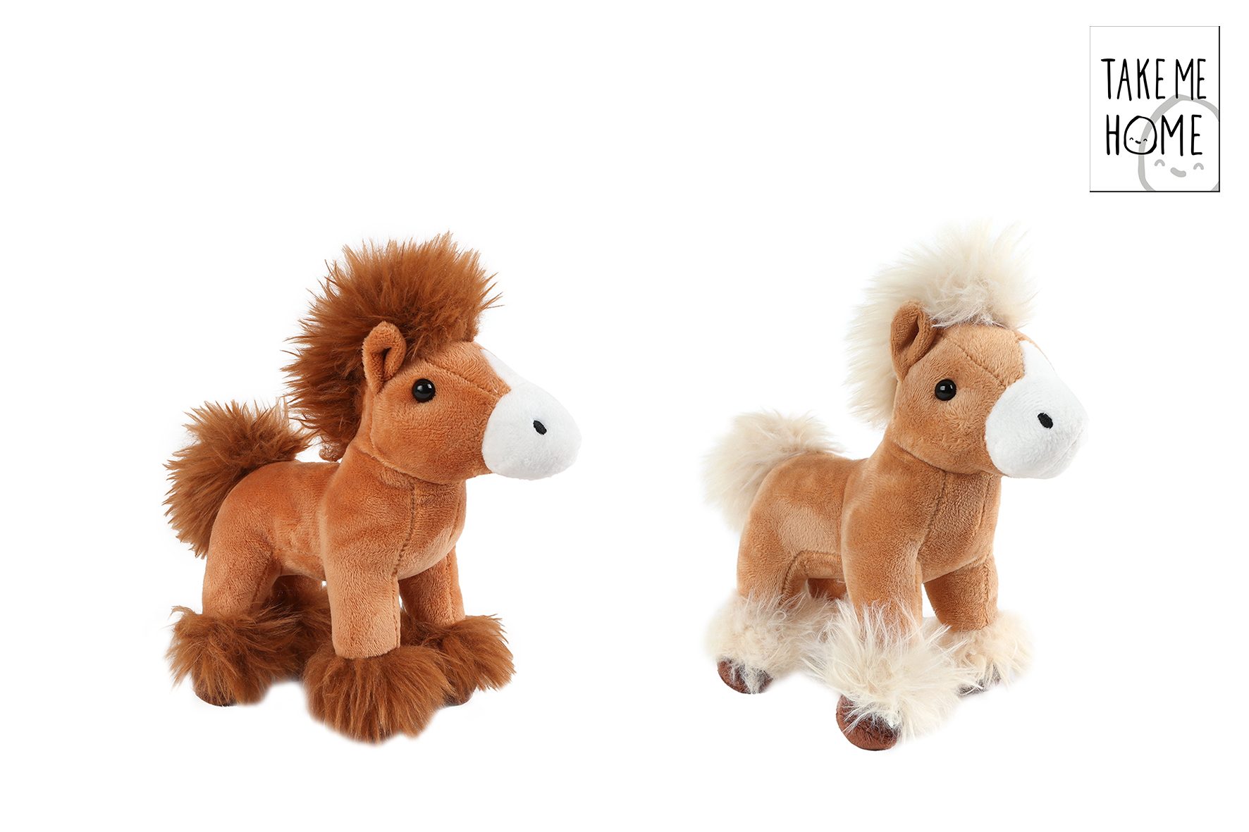 Take Me Home paard pluche staand 2ass 20cm